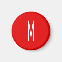 Initial Letter Monogram Modern Style Red White