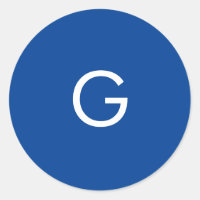 Initial Letter Monogram Modern Stylish Blue