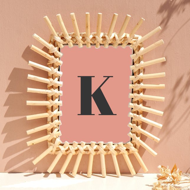 Initial Letter | Monogram Modern Stylish Peach Poster (Creator Uploaded)