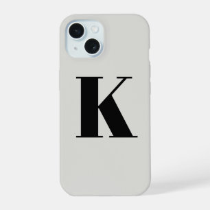 Initial Letter Monogram Modern Stylish Trendy iPhone 15 Case