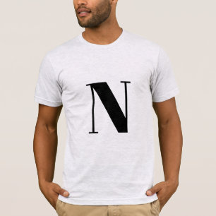 Initial Letter   Monogram Modern Stylish Trendy T-Shirt