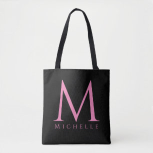 Initial Letter Monogram Modern Template Grocery Tote Bag