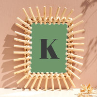 Initial Letter | Monogram Modern Trendy Sage Green