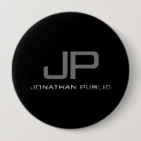 Initial Letter Monogram Name Black Template Huge