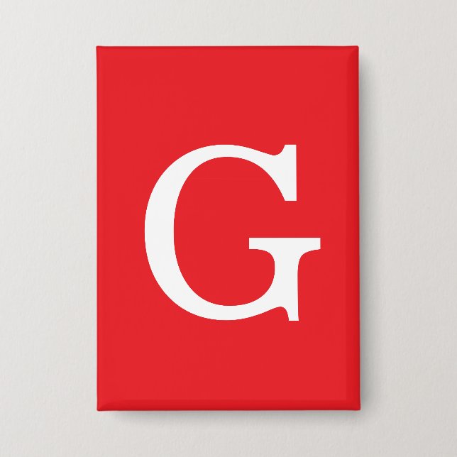 Initial Letter Monogram Red White Plain Simple (Front)