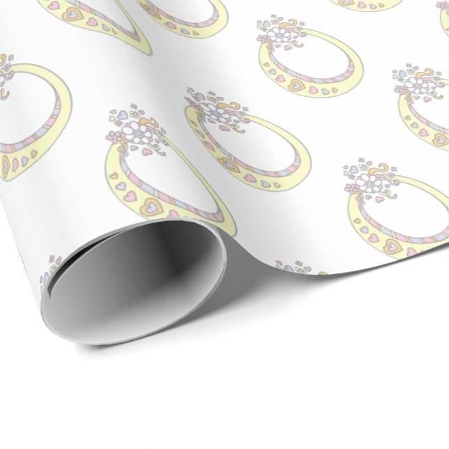 Initial letter O monogram personalized wrap Wrapping Paper (Roll Corner)
