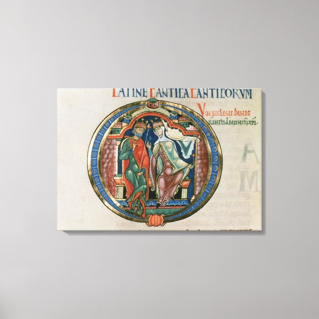 Initial letter 'O' Osculatur me - Let me kiss Canvas Print (Front)