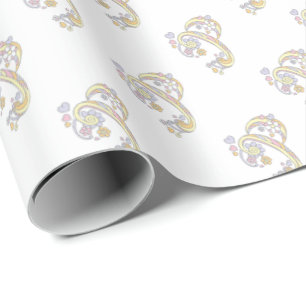 Initial letter P monogram personalized wrap Wrapping Paper
