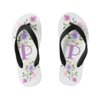Initial Letter P Plus Floral Design