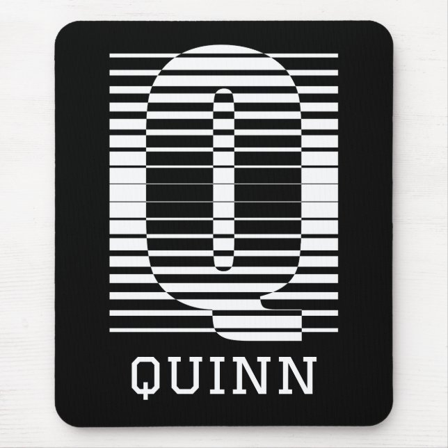 INITIAL LETTER Q - ALPHABET NAME Q  MOUSE PAD (Front)