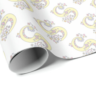 Initial letter S monogram personalized wrap Wrapping Paper
