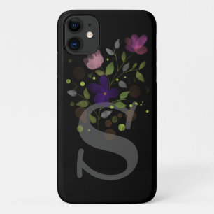 Initial Letter S Plus Floral Design iPhone 11 Case