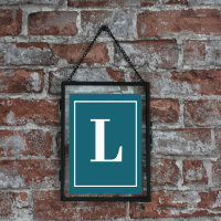 Initial Letter |Teal Monogram Modern Stylis