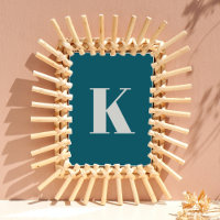 Initial Letter | Teal Monogram Modern Stylish Cool