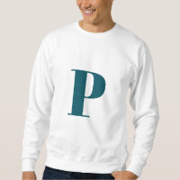 Initial Letter | Teal Monogram Modern Stylish Cool