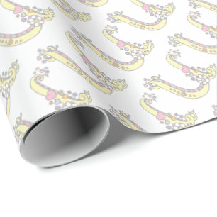 Initial letter U monogram personalized wrap Wrapping Paper