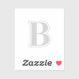 Initial Letter Unique Grey Monogram