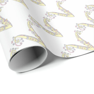 Initial letter V monogram personalized wrap Wrapping Paper