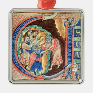 Initial Letter 'V' Visio Abdie Metal Ornament