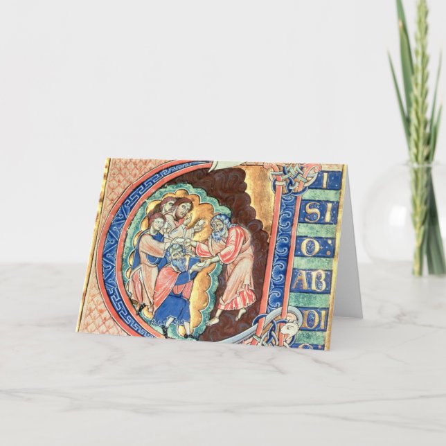 Initial Letter 'V'  Visio Abdie Note Card (Front)