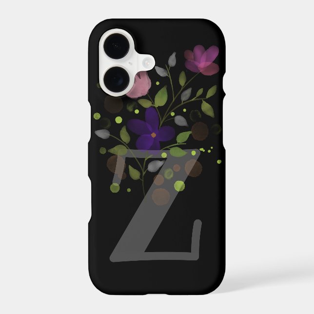 Initial Letter Z Plus Floral Design (Back)