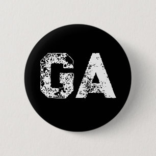Initial Letters Monogram Black White Plain Simple 2 Inch Round Button