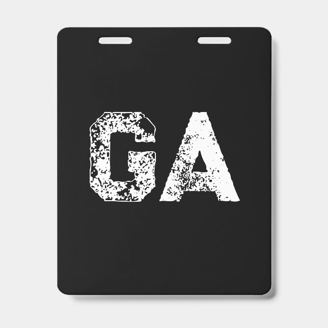 Initial Letters Monogram Black White Plain Simple Badge (Front)
