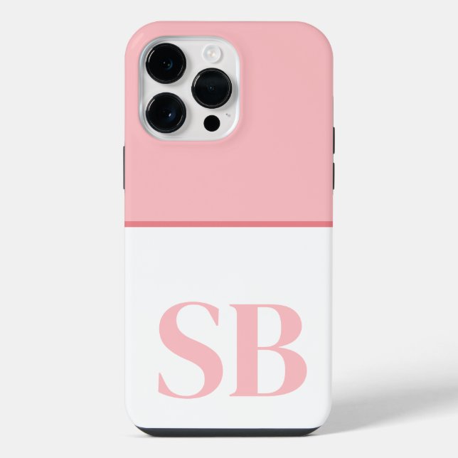 Initial Minimalist Monogram Stylish  iPhone Case (Back)