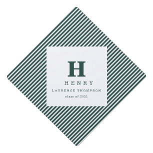 initial modern monogram greengraduation cap topper