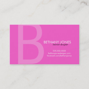 Initial Monogram Business Business Card