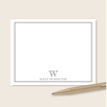 Initial Monogram Grey Double Border Professional Card<br><div class="desc">This design features a thin double border with space for a monogram and name/text at the bottom. Click the customize button if you would like to adjust the design elements and/or further modify the text! Variations of this design, additional colours, as well as coordinating products are available in our shop,...</div>