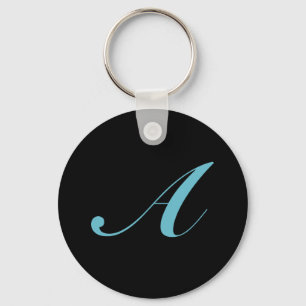 Initial Monogram Letter A Keychain