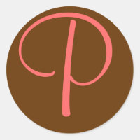 Initial Monogram Letter "P" - Customize