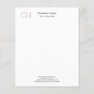 Initial Monogram Modern Minimalist Plain Simple