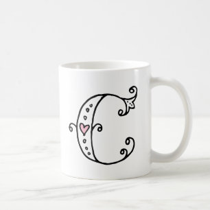 Initial Monogram Mug - C
