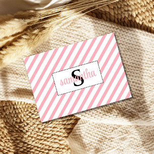 Initial Monogram Name Nursery Print Thank You Card