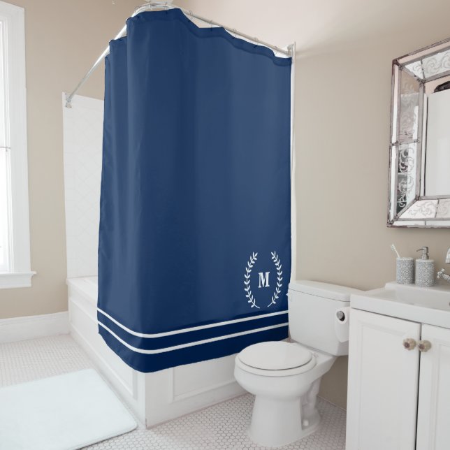 Initial Monogram Navy Blue Modern Minimalist (In Situ)