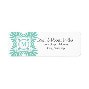 Initial Monogram Return Address Labels