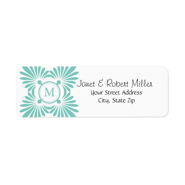 Initial Monogram Return Address Labels (Front)