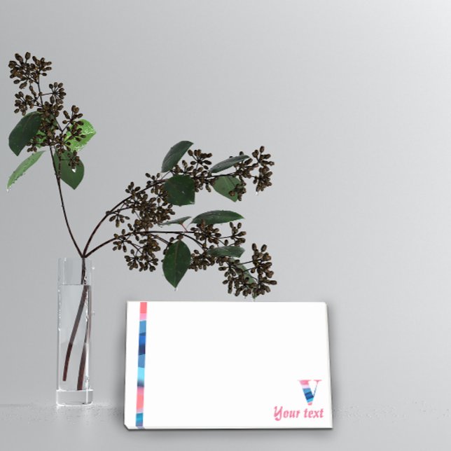 Initial monogram V coral blue gradient Notes (Creator Uploaded)