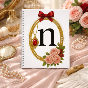 Initial N Special Gift Elegant Regency Notebook