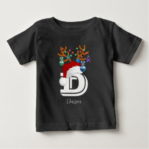 Initial Name Matching Christmas Family Baby T-Shirt