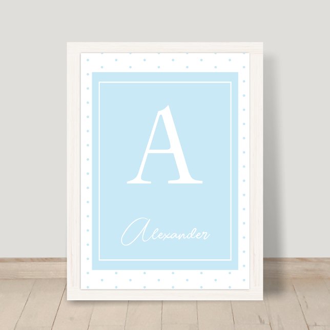 Initial Name Personalized Monogram Nursery Poster (Creator Uploaded)