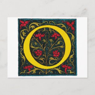 INITIAL O, 1520. POSTCARD