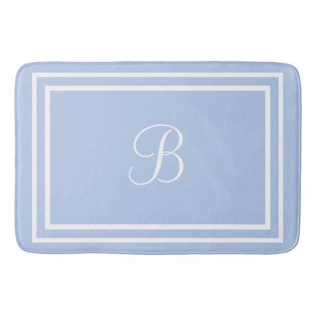 Initial or name blue bathmat (Front)