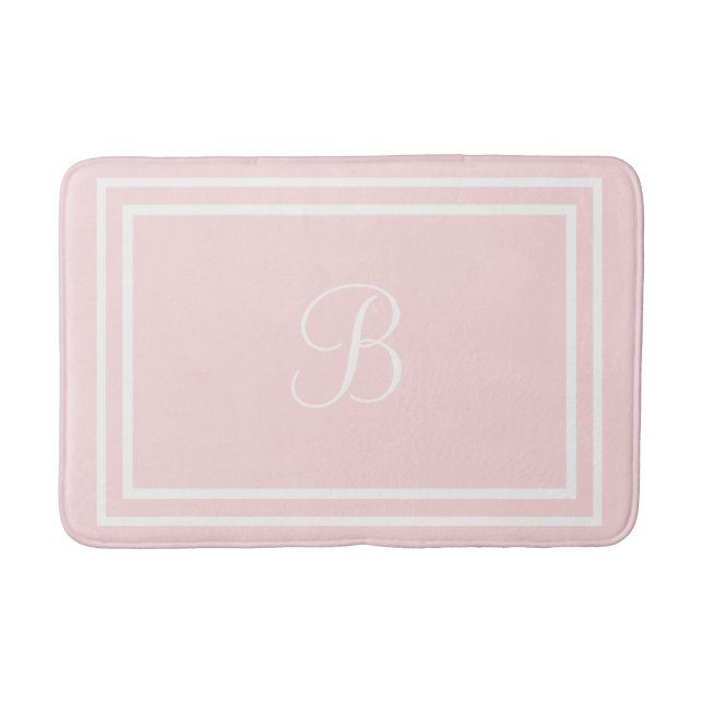Initial or name pink bathmat (Front)