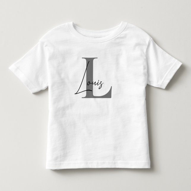 INITIAL personalised tshirt-bodysuit name  Toddler T-shirt (Front)