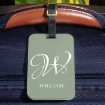 Initial Personalized Elegant Emerald Monogram 