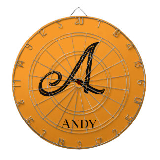 Initial Personalized Elegant Monogram Dartboard