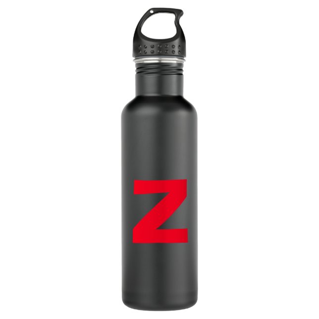 Initial Red Monogrammed Huge Letter Own Name 710 Ml Water Bottle (Front)